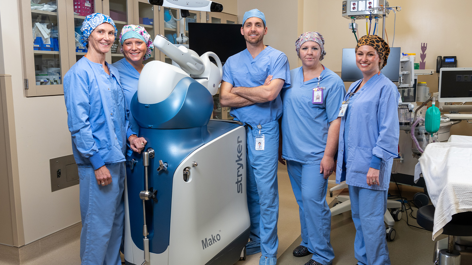 The Morgan Medical surgical team with the Makos